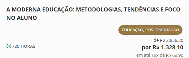 A MODERNA EDUCAÇÃO: METODOLOGIAS, TENDÊNCIAS E FOCO NO ALUNO