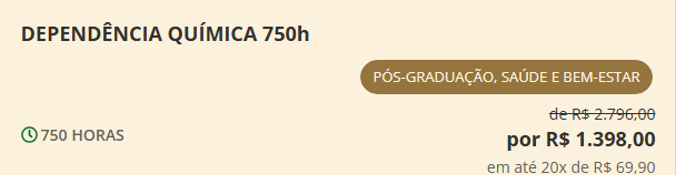 Dependência Química 750h