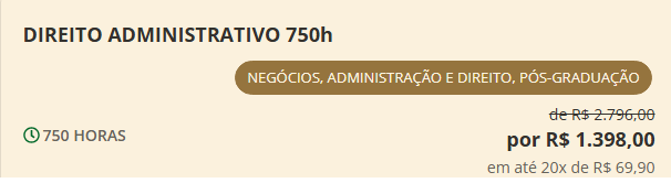 Direito Administrativo 750h