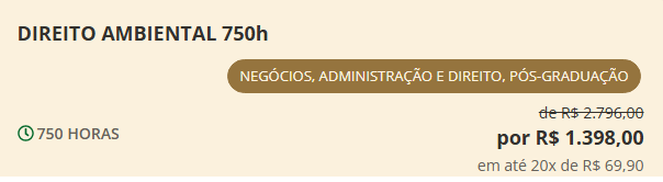Direito Ambiental 750h