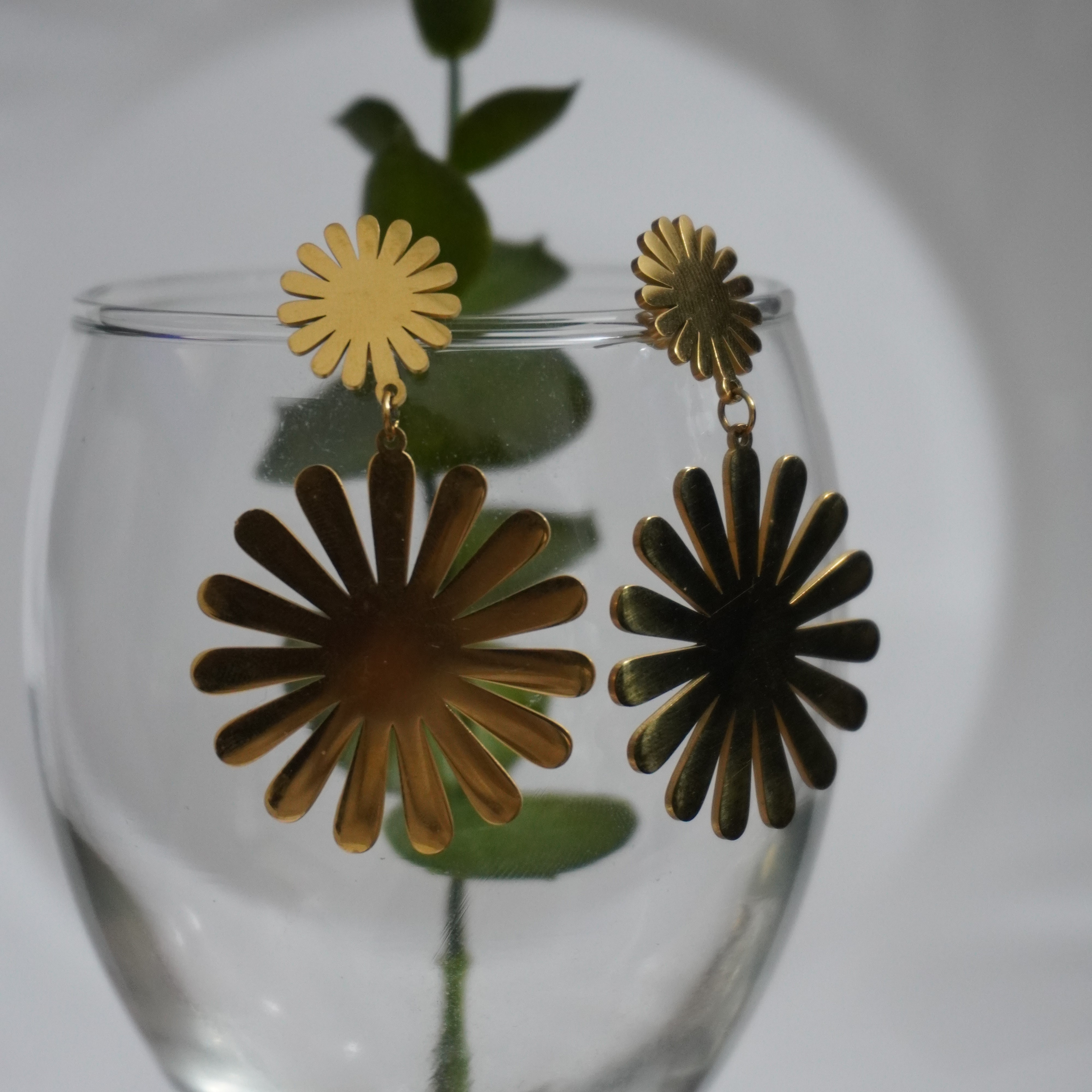 Arete Largo Maxi Girasol