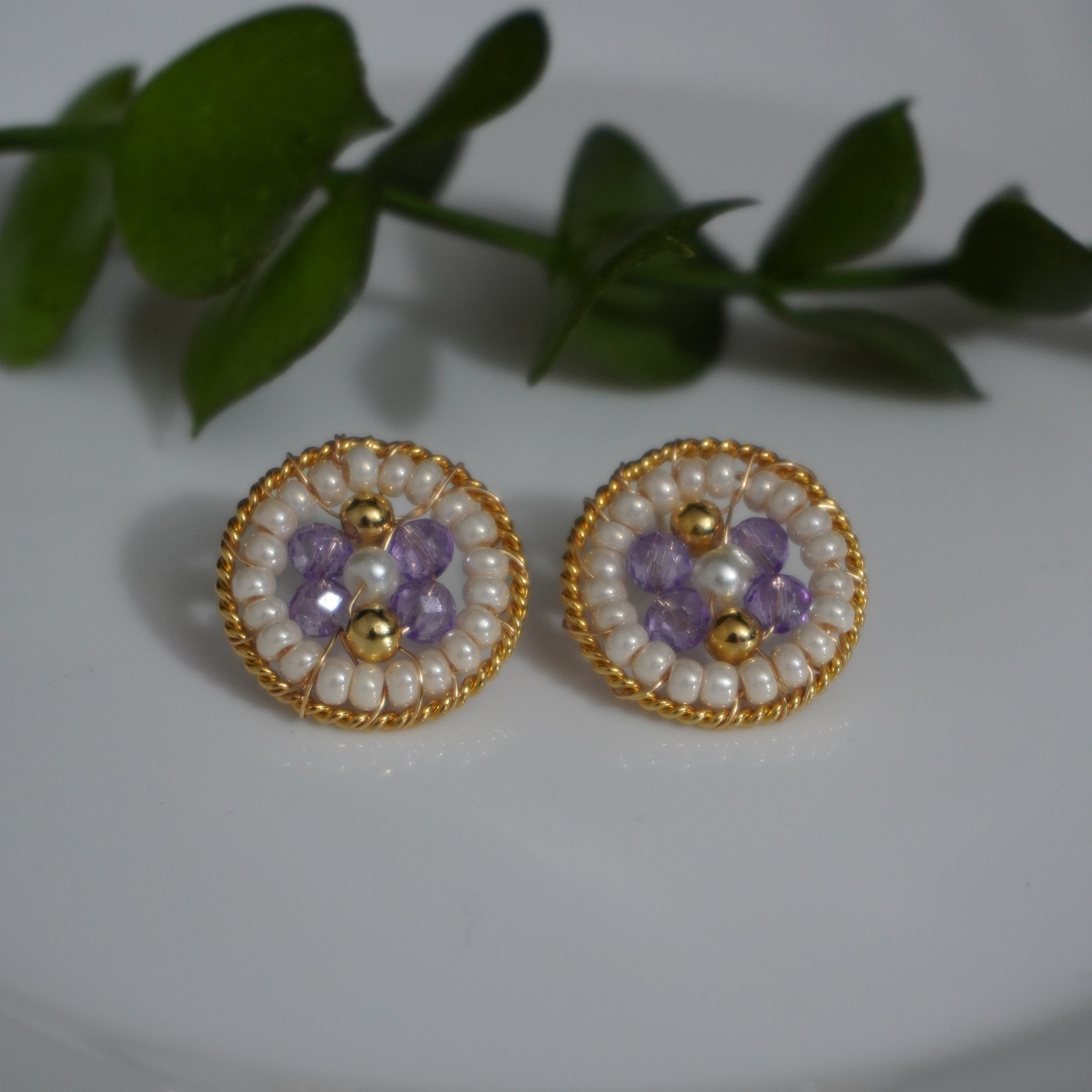 Topito Perlado Flor Morada 