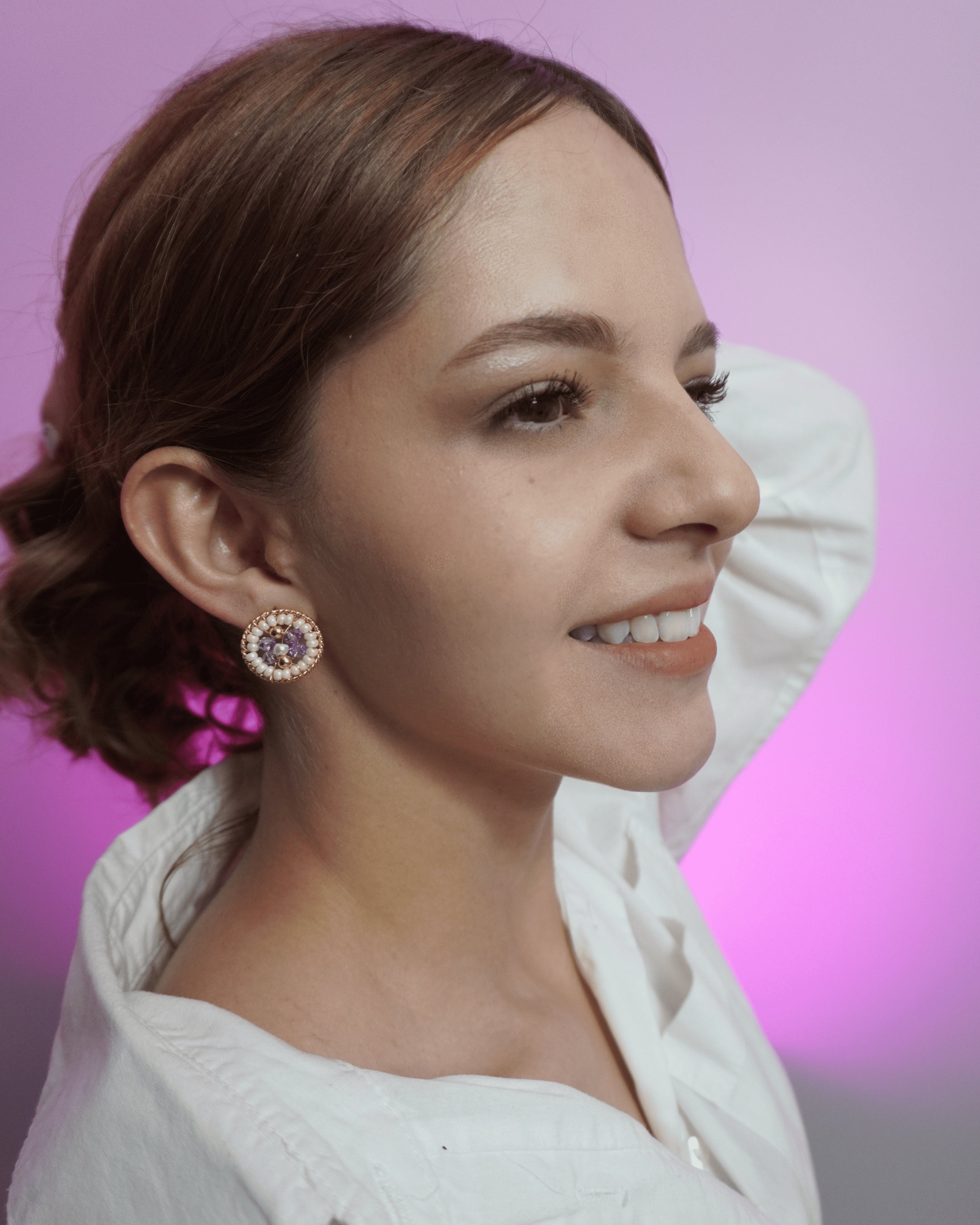 Topito Perlado Flor Morada 