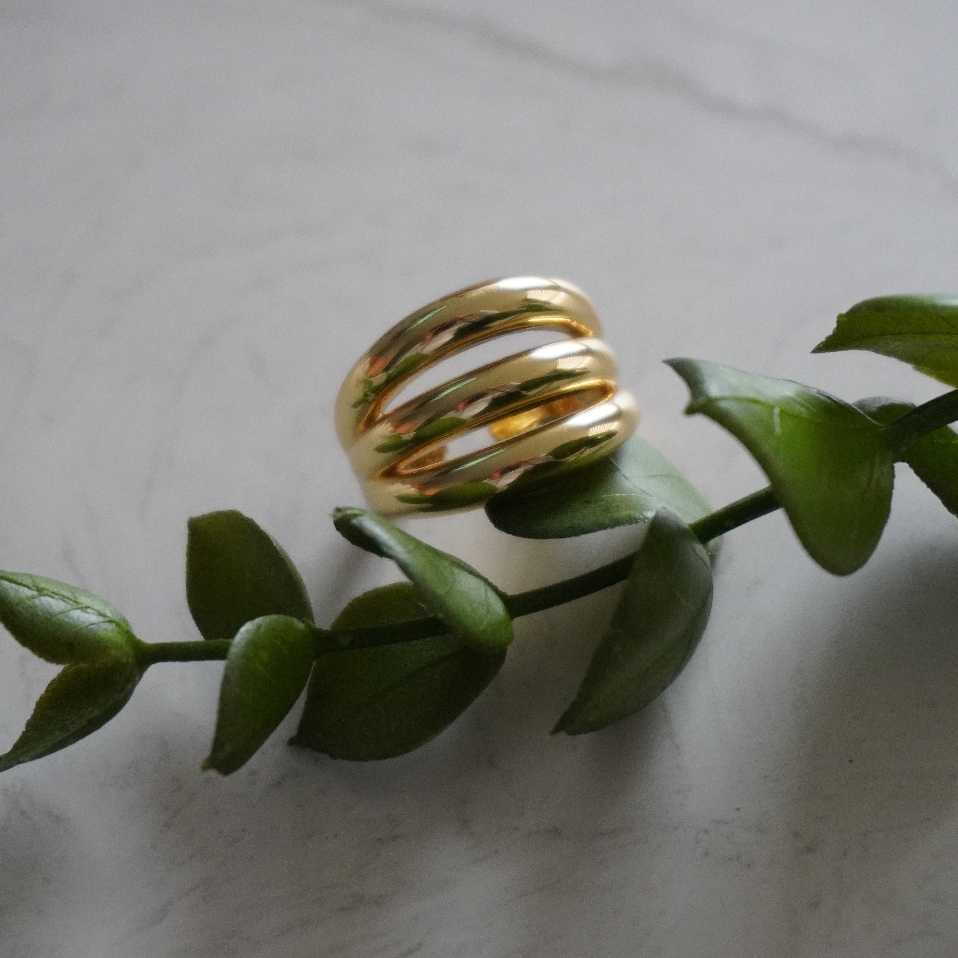 Anillos Chunky Golden Asha