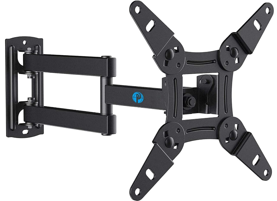 Full Motion TV Monitor Wall Mount Bracket Articulating Arms Swivel Tilt Extension Rotation for Most 13-42 Inch LED LCD Flat Curved Screen TVs & Monitors, Max VESA 200x200mm up to 44lbs by Pipishell