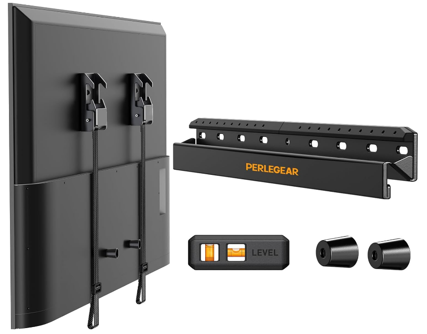 Studless TV Wall Mount for Most 24-55 Inch TVs up to 100 lbs, No Stud TV Mount, Drywall TV Bracket with Max VESA 400x400mm, No Drill, Easy Install, Low Profile, PGMT7