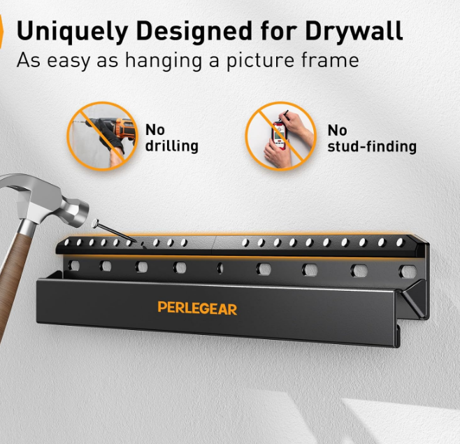 Studless TV Wall Mount for Most 24-55 Inch TVs up to 100 lbs, No Stud TV Mount, Drywall TV Bracket with Max VESA 400x400mm, No Drill, Easy Install, Low Profile, PGMT7