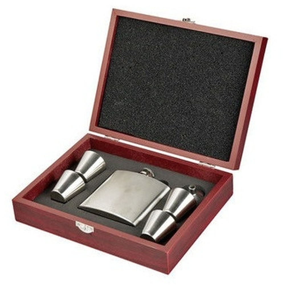 SET REGALO C/PETACA, CAJA MADERA