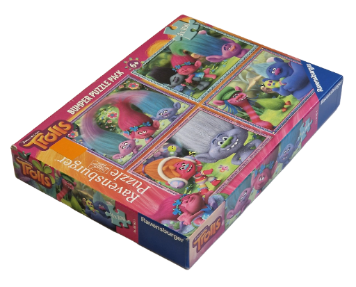 „Ravensburger Dreamworks Trolls“ dėlionė 4x100 vienetų