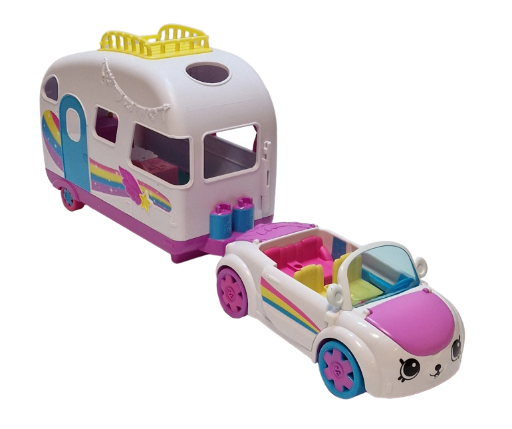 „Shopkins“ žaislinis automobilis su kemperiu