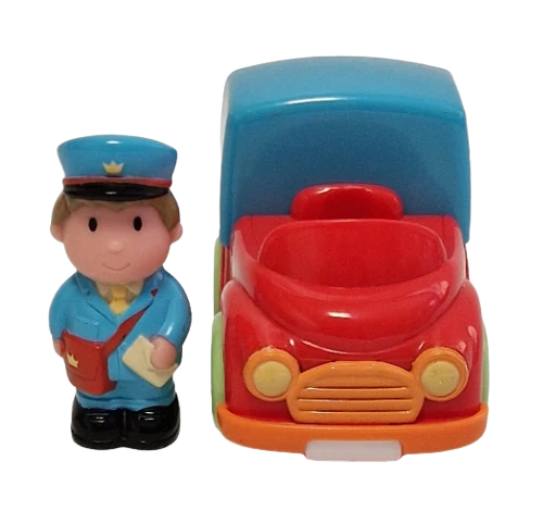 Žaislinis paštininko automobilis