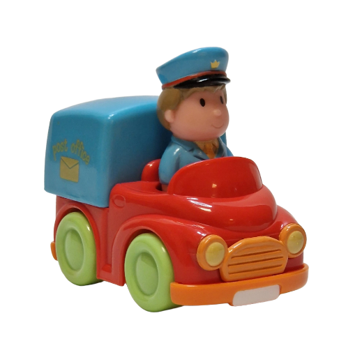 Žaislinis paštininko automobilis