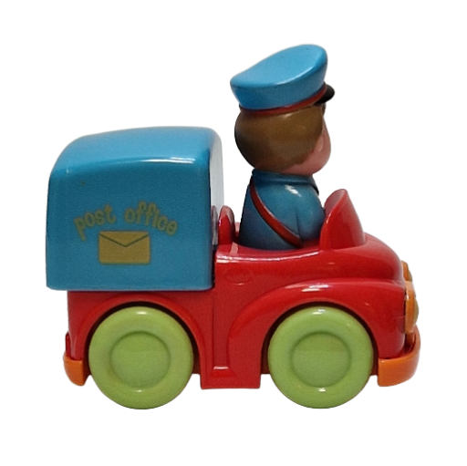 Žaislinis paštininko automobilis
