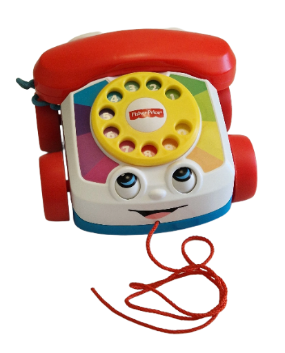 Vaikiškas traukiamas žaislinis telefonas