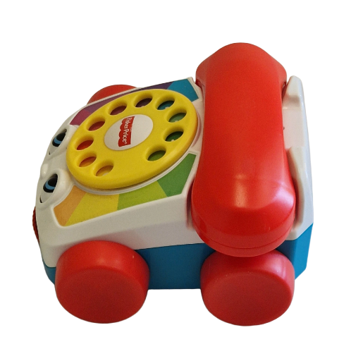 Vaikiškas traukiamas žaislinis telefonas