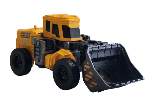 Transformuojamas buldozeris į robotą