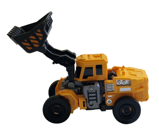 Transformuojamas buldozeris į robotą