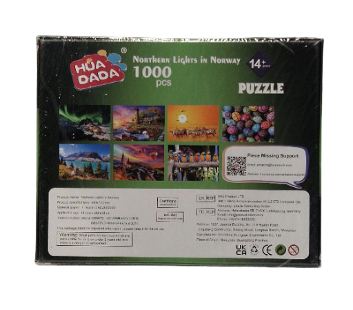 Hua Dada dėlionė 'Northern Lights in Norway', 1000 vnt.