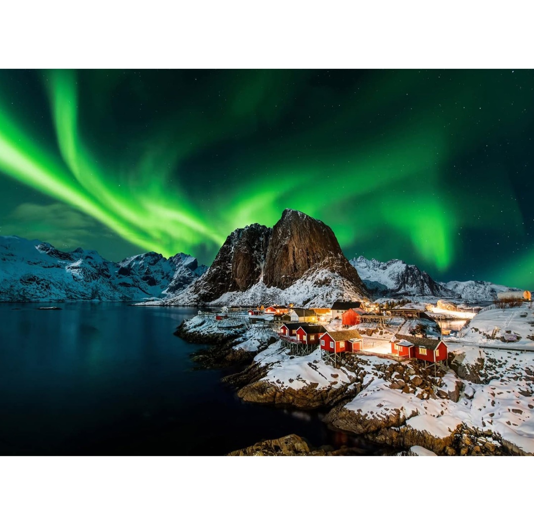 Hua Dada dėlionė 'Northern Lights in Norway', 1000 vnt.