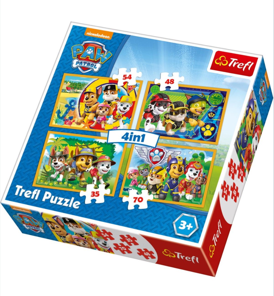 Paw Patrol dėlionė 4 viename
