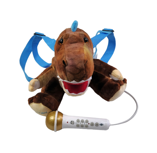 Singing Machine "Lil' Rex" interaktyvus T-Rex pliušinis žaislas su mikrofonu