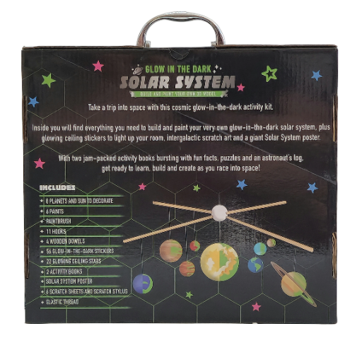 Šviečiantis tamsoje Saulės sistemos rinkinys – Bookoli Deluxe