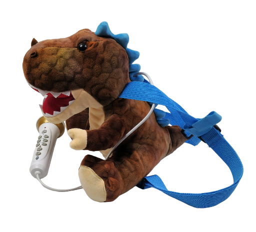 Singing Machine "Lil' Rex" interaktyvus T-Rex pliušinis žaislas su mikrofonu