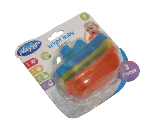 Playgro Bright Baby Boats - Ryškūs kūdikių laiveliai 