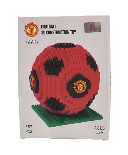 ⚽ Manchester United FC 3D Futbolo Kamuolys – BRXLZ Konstravimo Rinkinys
