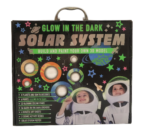 Šviečiantis tamsoje Saulės sistemos rinkinys – Bookoli Deluxe