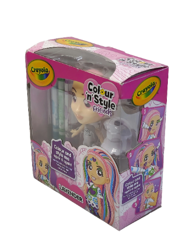 🎨 Crayola Colour 'n' Style Friends: Lėlė Lavender