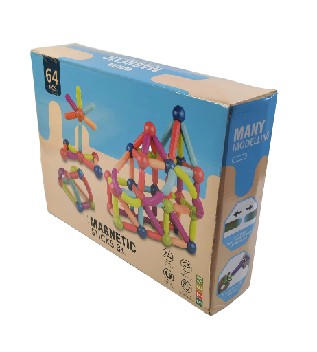 Magnetinių lazdelių rinkinys