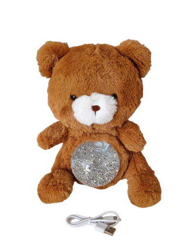 🧸 Fudge: Interaktyvus Meškiukas su Magiškas Šviečiančiu Pilvuku