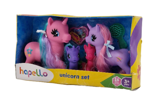  Hapello "Unicorn Set" – žaislų rinkinys mažiesiems fantazijų mylėtojams