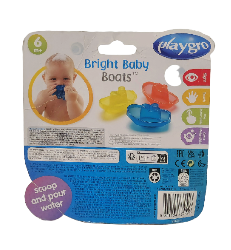Playgro Bright Baby Boats - Ryškūs kūdikių laiveliai 