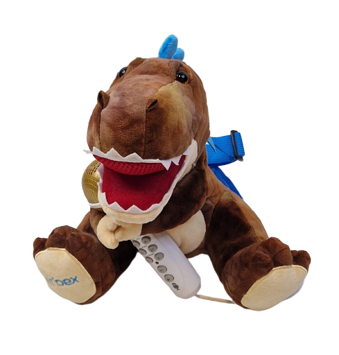 Singing Machine "Lil' Rex" interaktyvus T-Rex pliušinis žaislas su mikrofonu