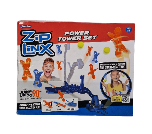 John Adams ZipLinx Power Tower Set – Veiksmo ir Grandininės Reakcijos Žaidimas