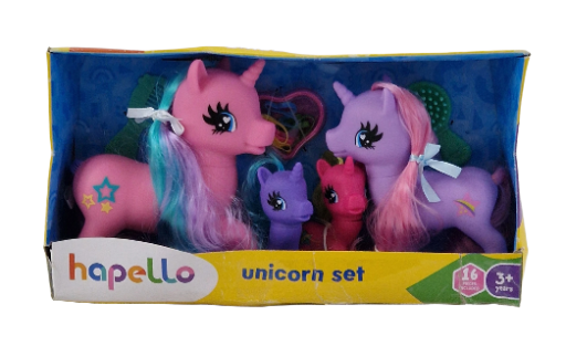  Hapello "Unicorn Set" – žaislų rinkinys mažiesiems fantazijų mylėtojams