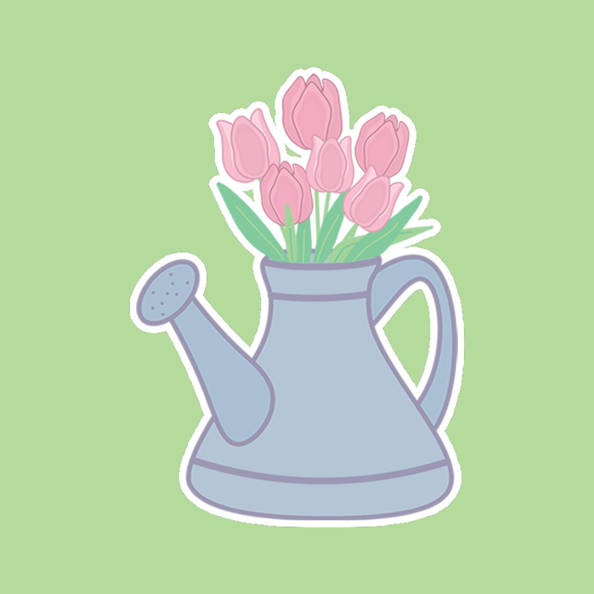 Arrosoir fleuri 