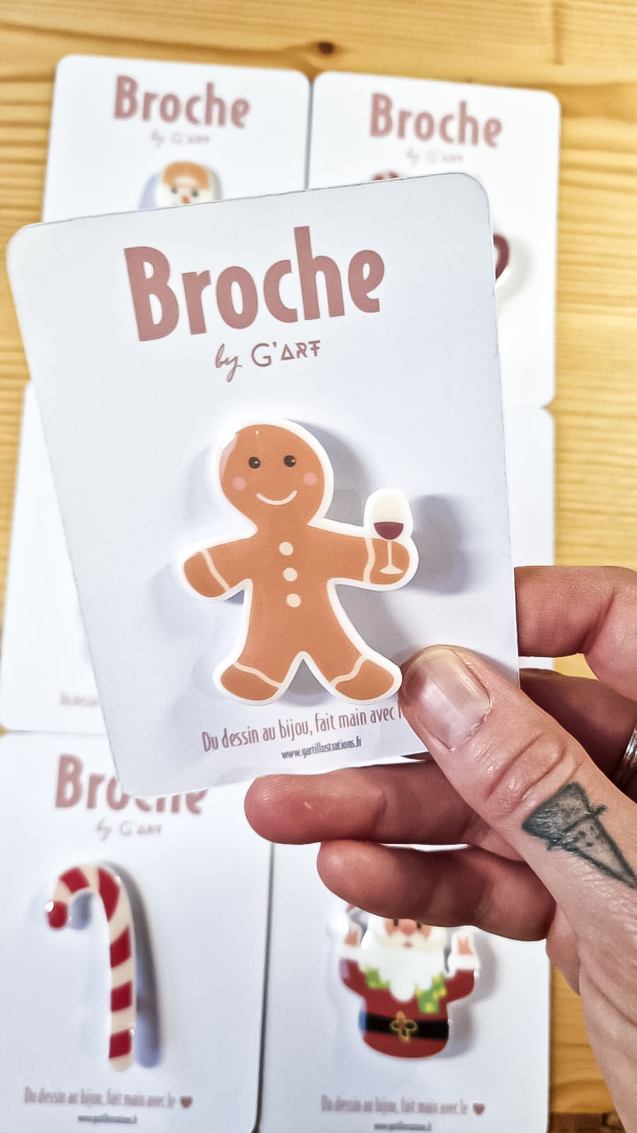 Broche bonhomme pain d'épice