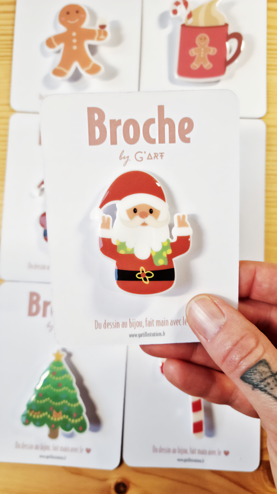 Broche père Noël no stress