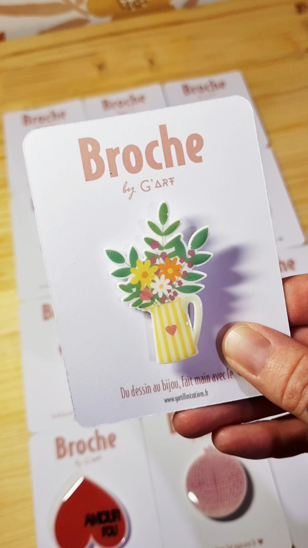 Broche bouquet printanier