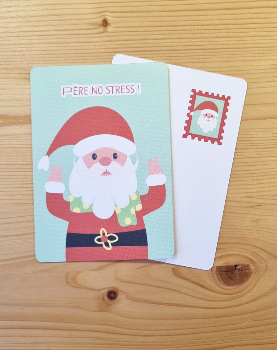 Carte de Noël "Père no stress"