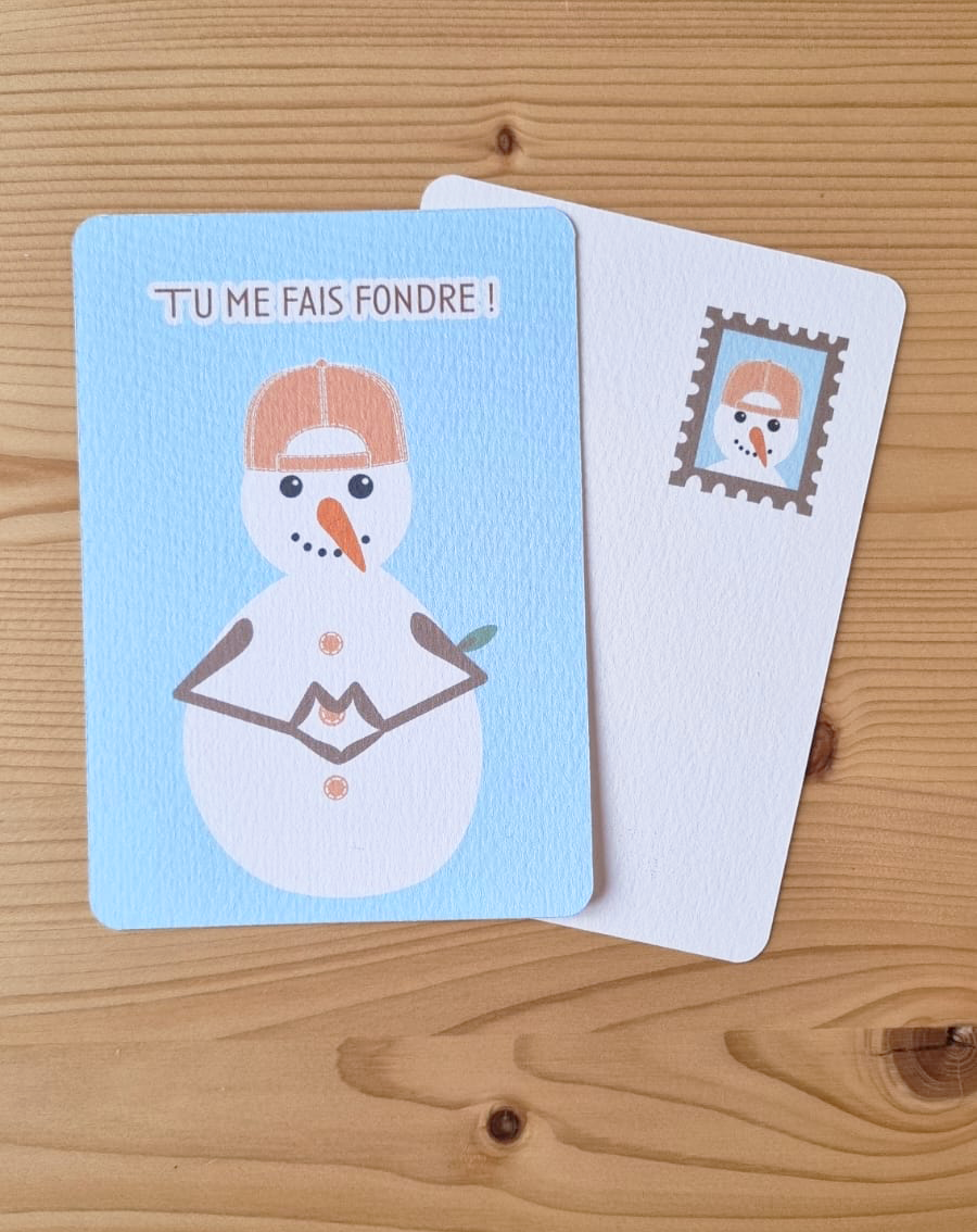 Carte de Noël " Tu me fais fondre "