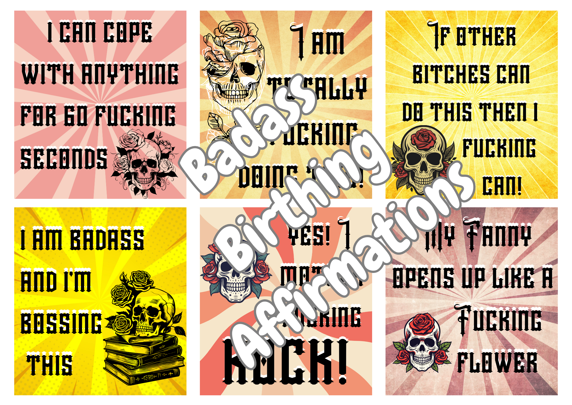 Badass Birthing Affirmation Cards