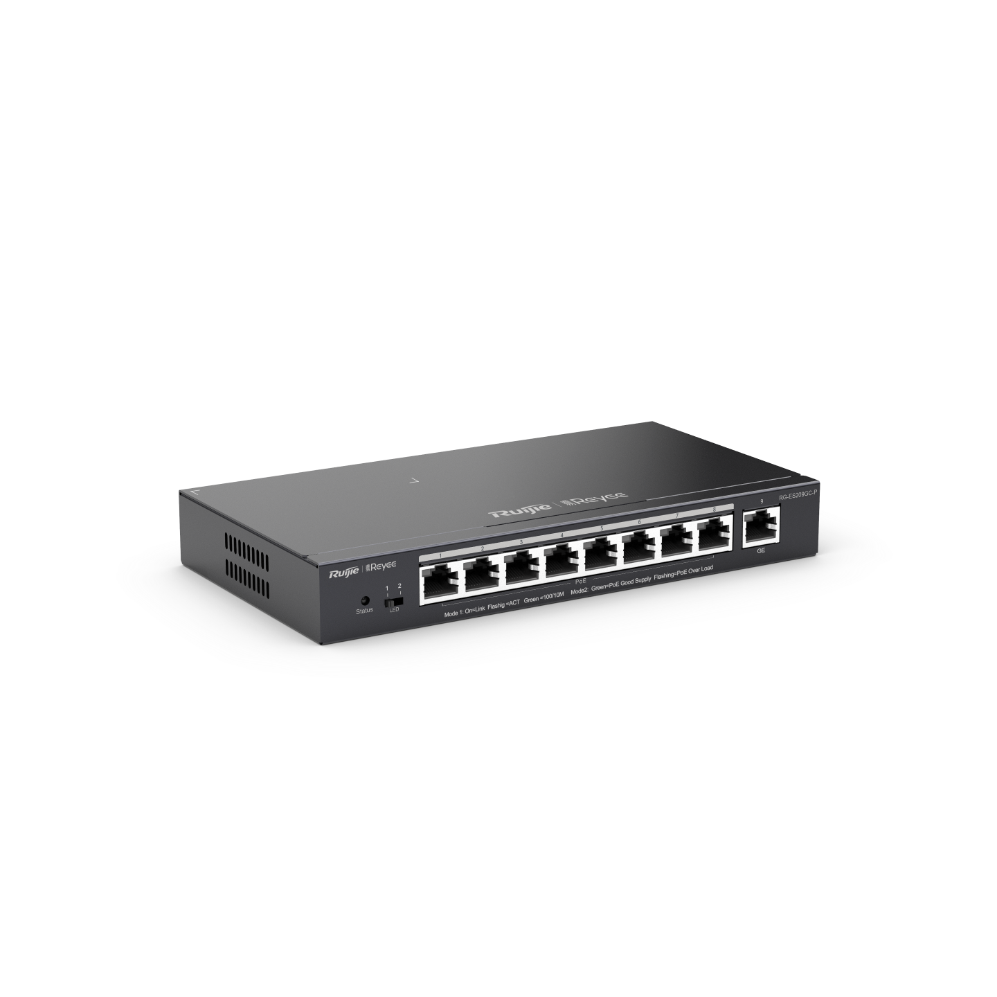  Ruijie Switch Réseau  PoE compatible Cloud à 9 ports Gigabits(RG-ES209GC-P)