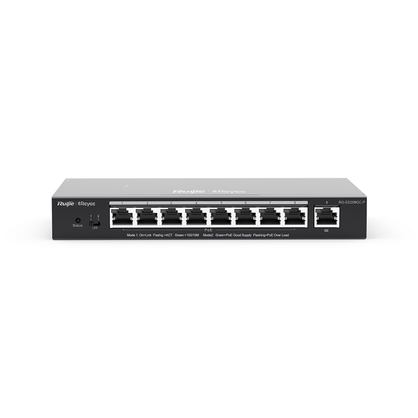  Ruijie Switch Réseau  PoE compatible Cloud à 9 ports Gigabits(RG-ES209GC-P)