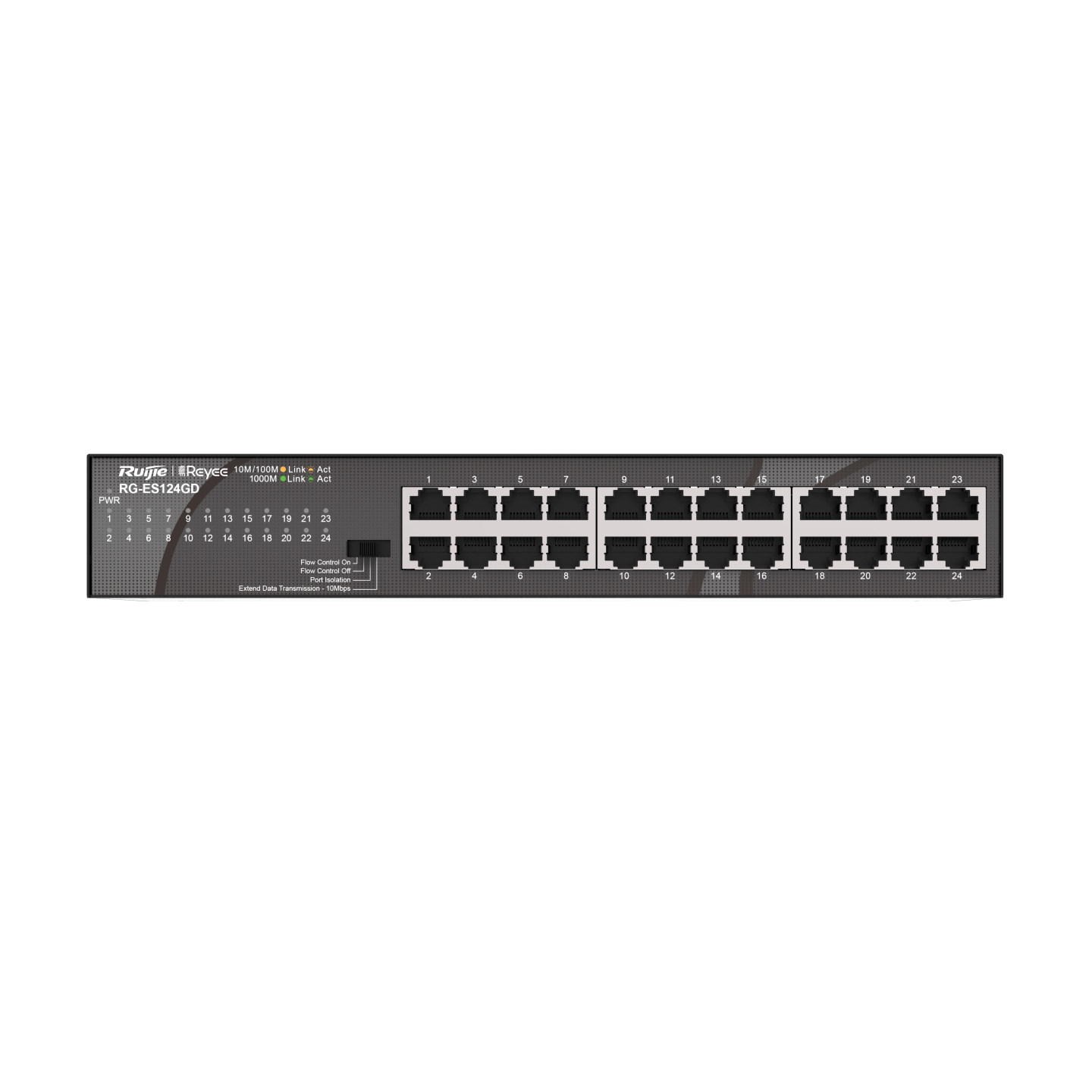 RUIJIE  Commutateur non géré à 24 ports 10/100/1000 Mbps (RG-ES124GD)