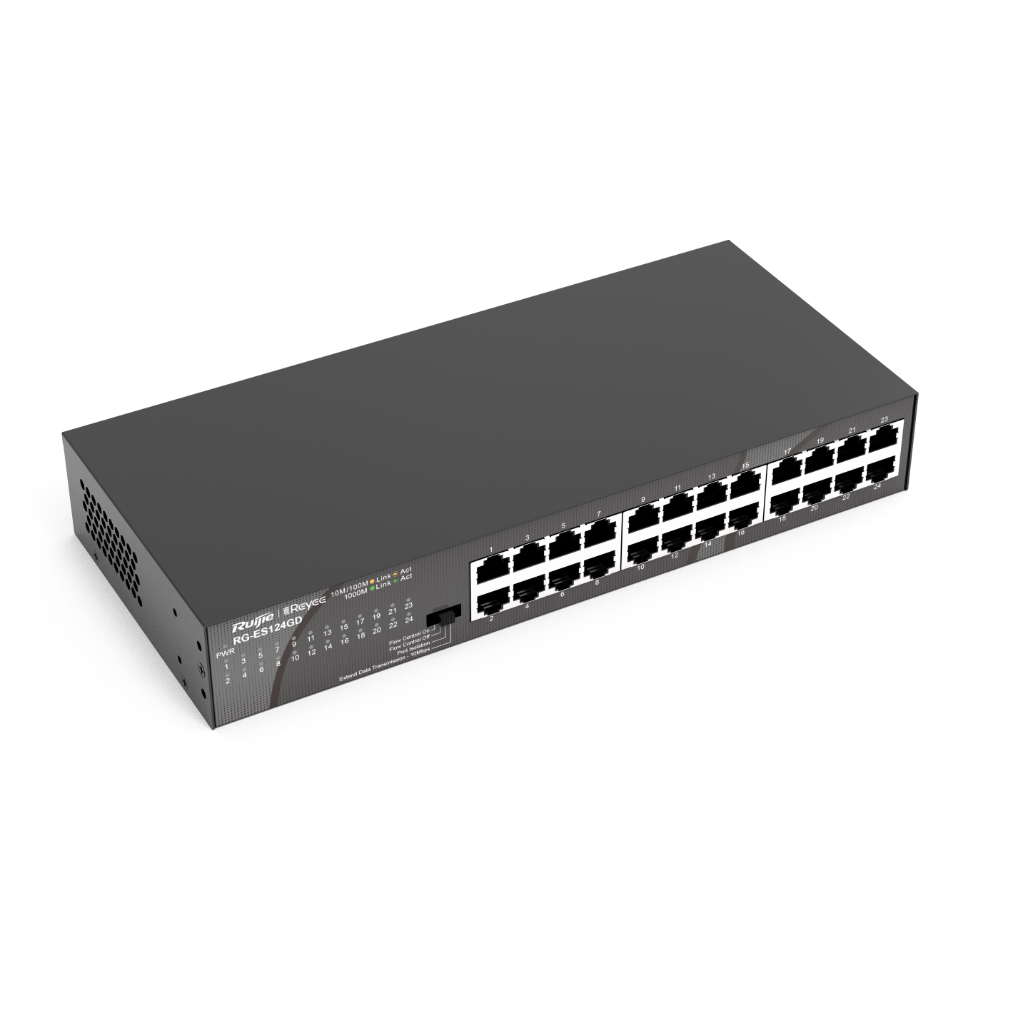 RUIJIE  Commutateur non géré à 24 ports 10/100/1000 Mbps (RG-ES124GD)