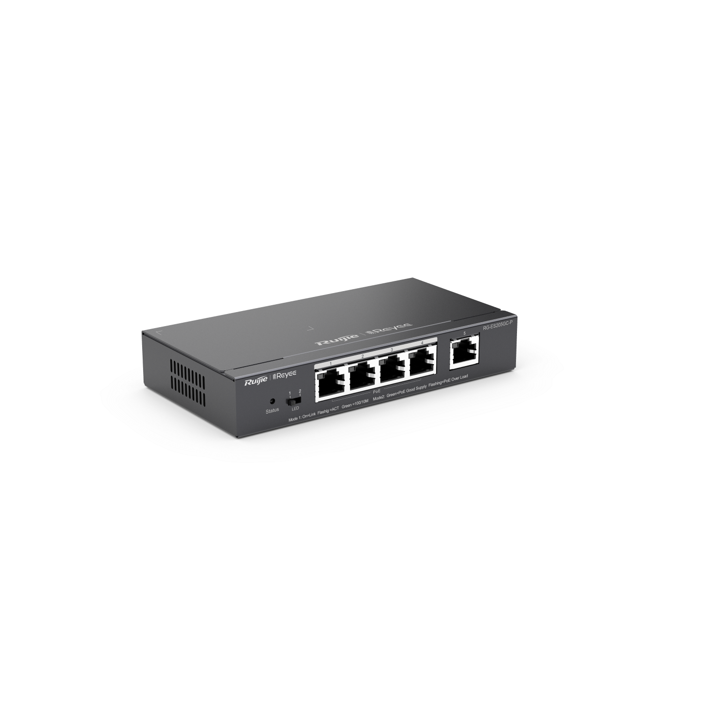 Switch PoE intelligent, compatible Cloud, 5 ports Gigabits (RG-ES205GC-P)